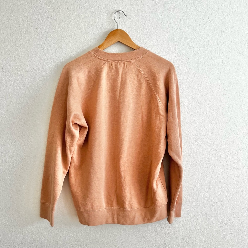 Brunette the Label Pink Rosé Okay Crewneck Sweatshirt Sz S/M - Picture 5 of 5